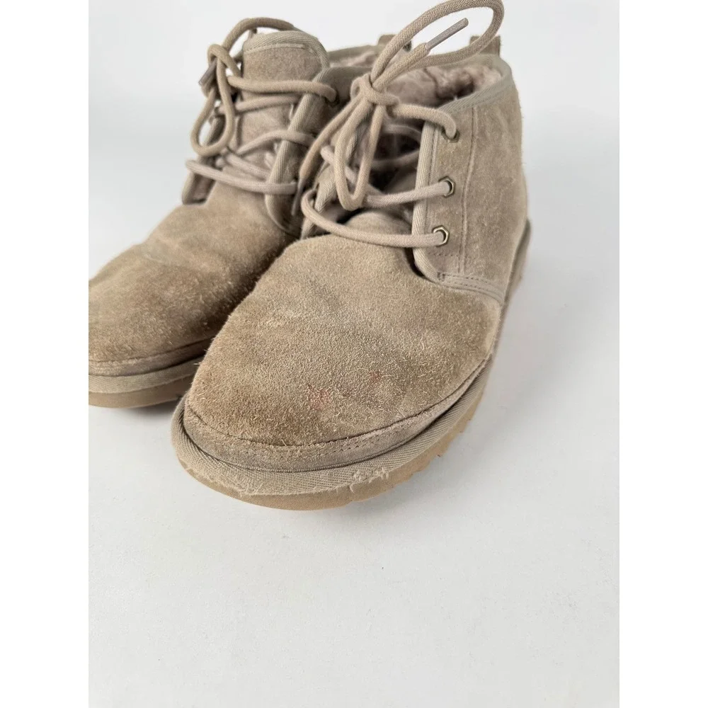 UGG Neumel Tan Suede‎ Lace Up Chukka Boots Mens Size 9 3236